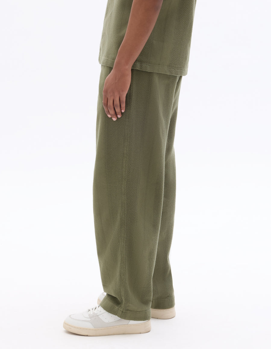 Relaxed Fit 100% Cotton Casual Trousers - Khaki