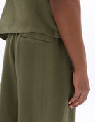 Relaxed Fit 100% Cotton Casual Trousers - Khaki