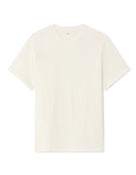 Boxy Fit Cotton Blend Crew Neck T-Shirt - White