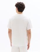 Boxy Fit Cotton Blend Crew Neck T-Shirt - White