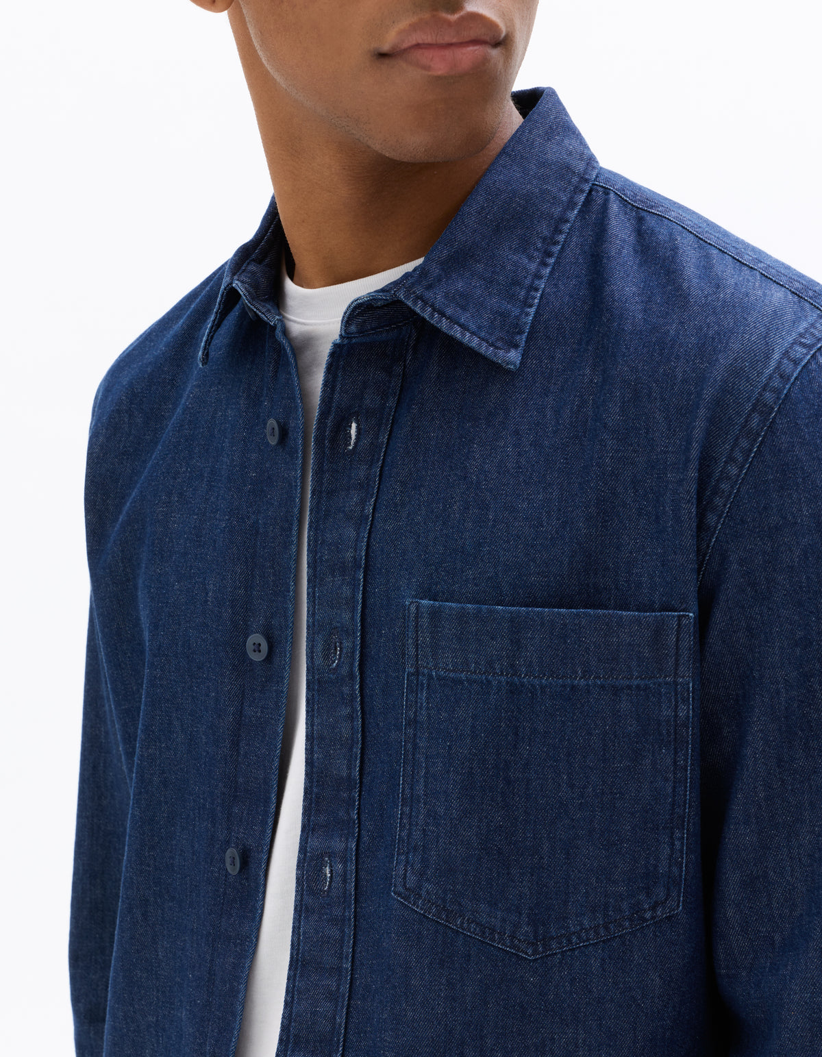 Regular Fit 100% Cotton Spread Collar Shirt - Blue