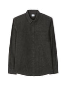 Regular Fit 100% Cotton Spread Collar Shirt - Black
