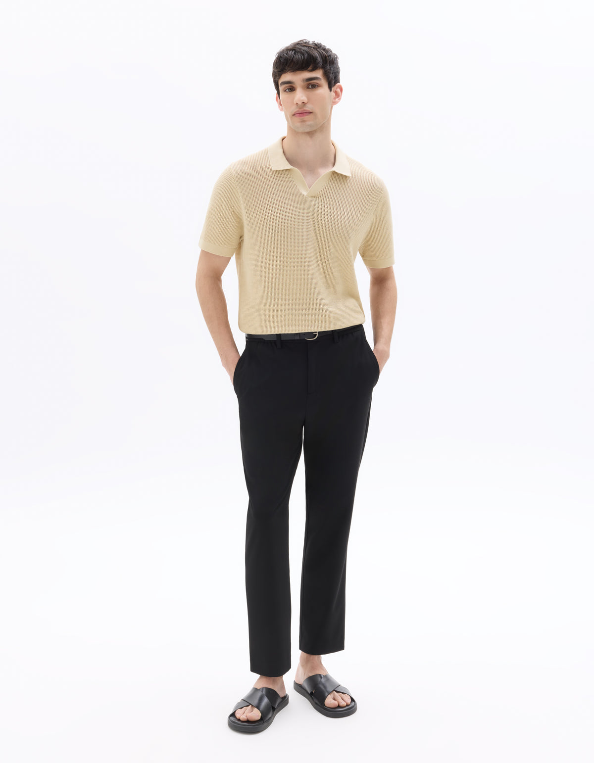 Regular Fit 100% Cotton Polo T-Shirt - Beige