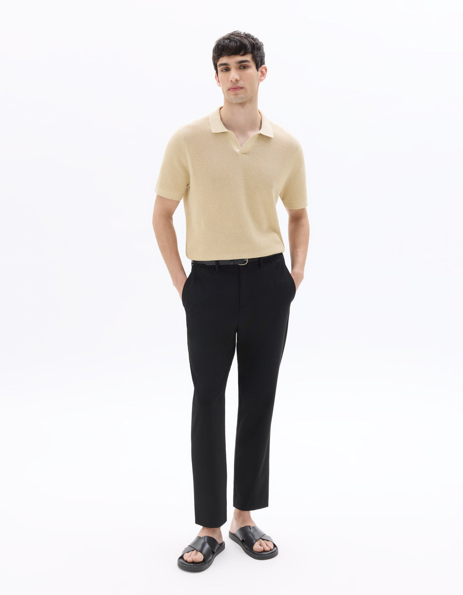 Regular Fit 100% Cotton Polo T-Shirt - Beige