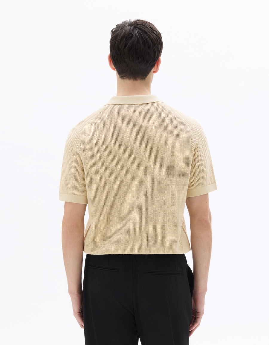 Regular Fit 100% Cotton Polo T-Shirt - Beige