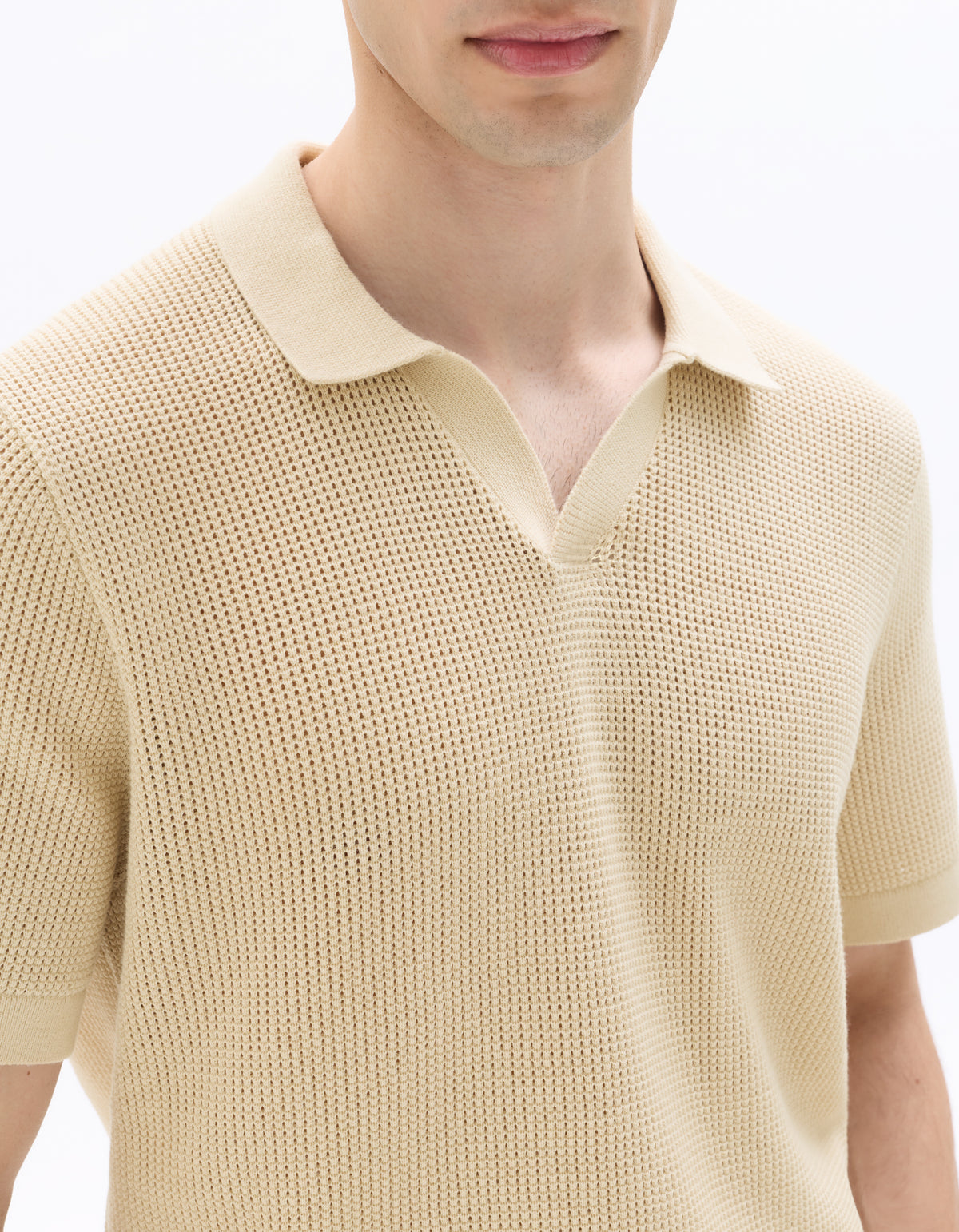 Regular Fit 100% Cotton Polo T-Shirt - Beige