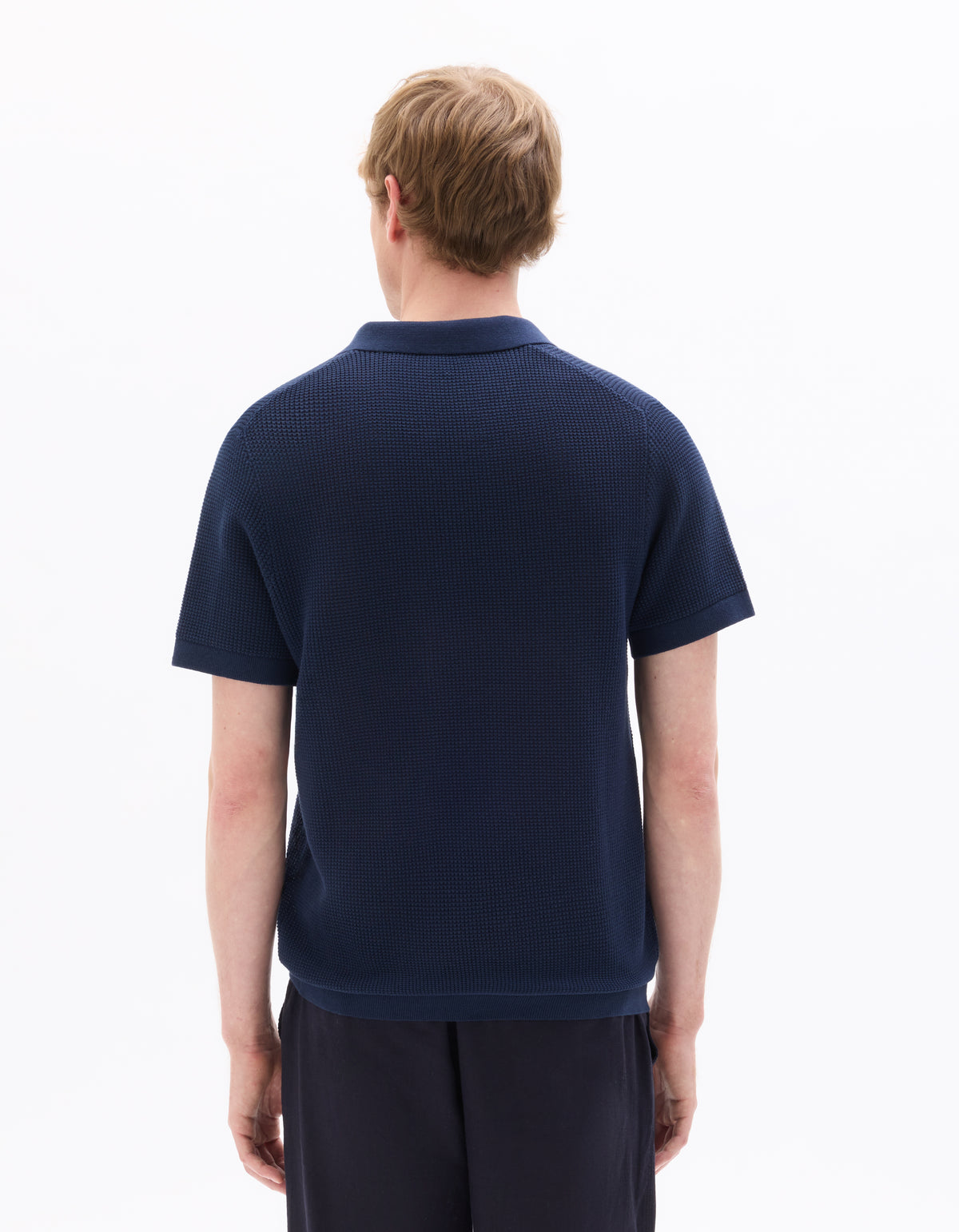 Regular Fit 100% Cotton Polo T-Shirt - Navy Blue