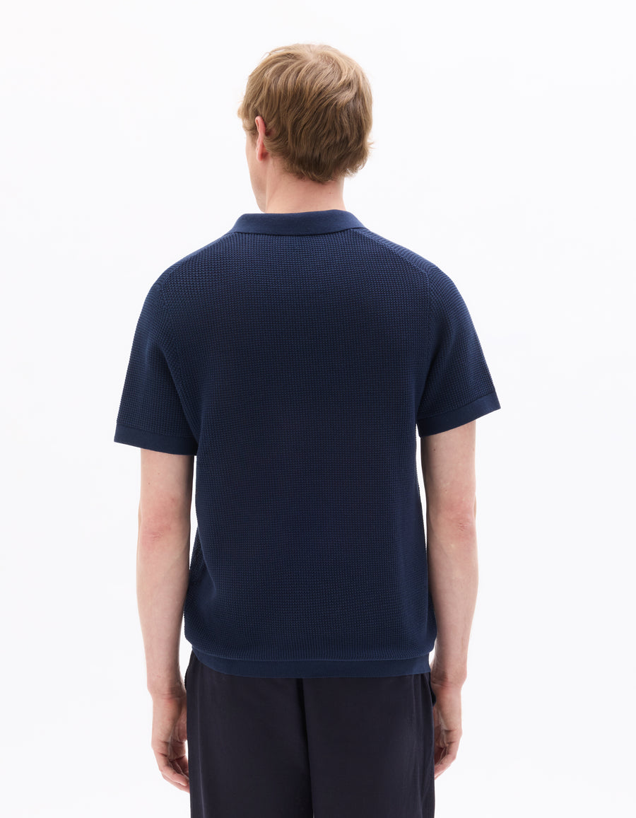 Regular Fit 100% Cotton Polo T-Shirt - Navy Blue