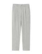 Loose Fit Poly Blend Striped Casual Trouser - Grey