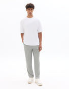 Loose Fit Poly Blend Striped Casual Trouser - Grey