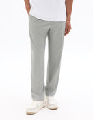Loose Fit Poly Blend Striped Casual Trouser - Grey