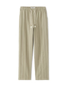 Straight Fit 100% Cotton Solid Casual Trouser - Khaki