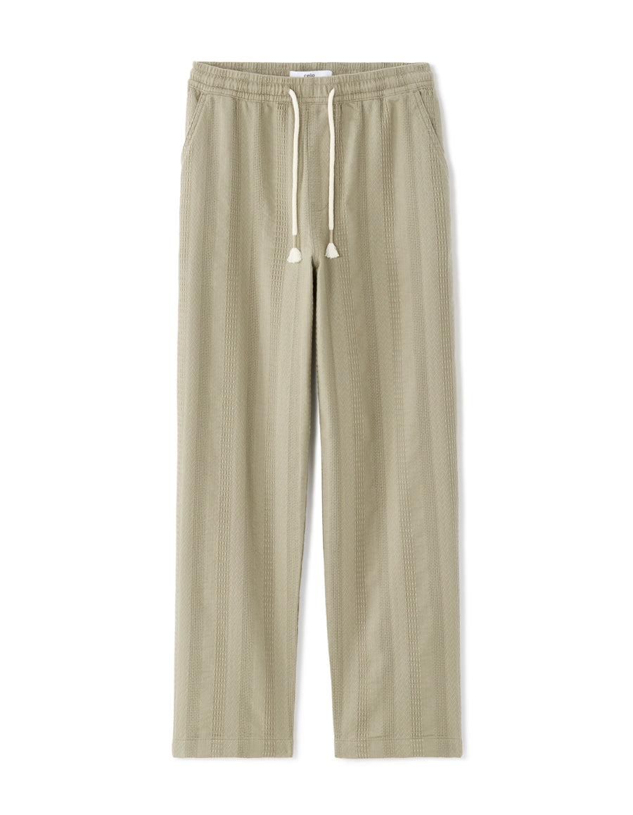 Straight Fit 100% Cotton Solid Casual Trouser - Khaki