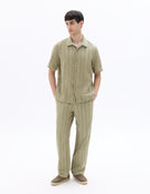 Straight Fit 100% Cotton Solid Casual Trouser - Khaki