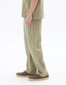 Straight Fit 100% Cotton Solid Casual Trouser - Khaki
