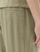 Straight Fit 100% Cotton Solid Casual Trouser - Khaki
