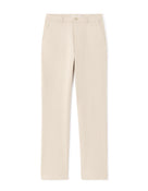 Straight Fit Polyester Casual Trousers - Beige