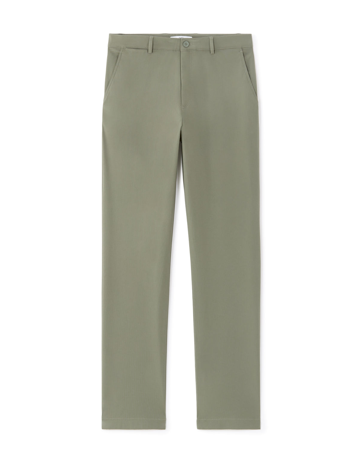 Straight Fit Polyester Casual Trousers - Green