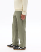 Straight Fit Polyester Casual Trousers - Green