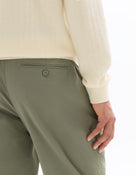 Straight Fit Polyester Casual Trousers - Green