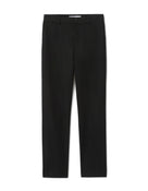 Straight Fit Polyester Casual Trousers - Black