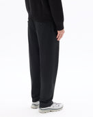 Straight Fit Polyester Casual Trousers - Black