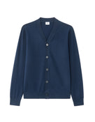Regular Fit Poly Viscose Knitted V Neck Sweaters - Navy Blue