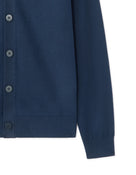 Regular Fit Poly Viscose Knitted V Neck Sweaters - Navy Blue