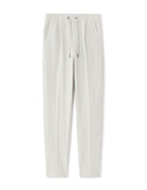 Straight Fit Poly-Cotton Solid Casual Trouser - Grey