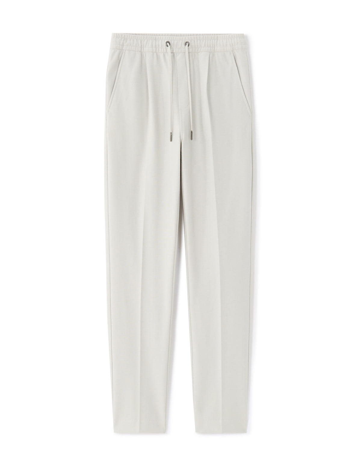 Straight Fit Poly-Cotton Solid Casual Trouser - Grey