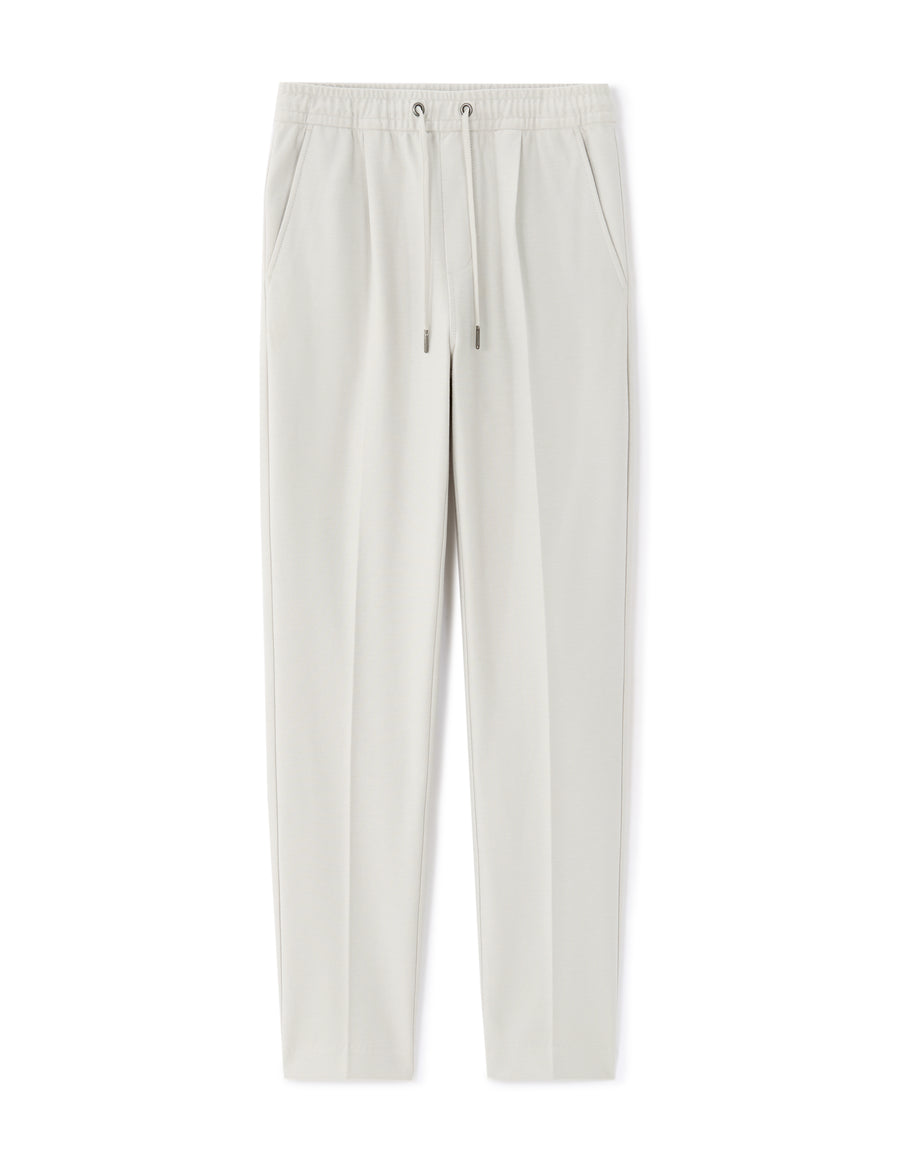 Straight Fit Poly-Cotton Solid Casual Trouser - Grey
