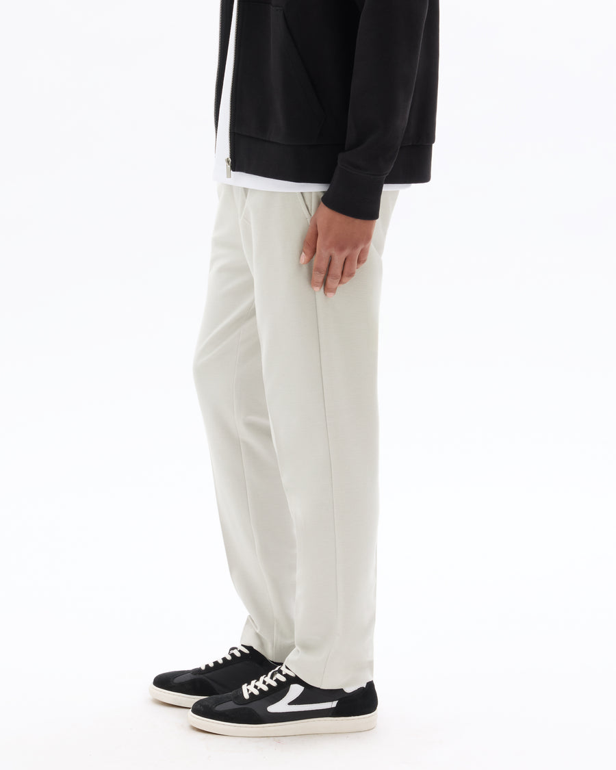 Straight Fit Poly-Cotton Solid Casual Trouser - Grey