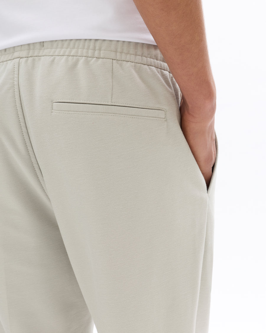 Straight Fit Poly-Cotton Solid Casual Trouser - Grey
