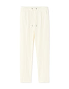 Straight Fit Poly-Cotton Solid Casual Trouser - Off White