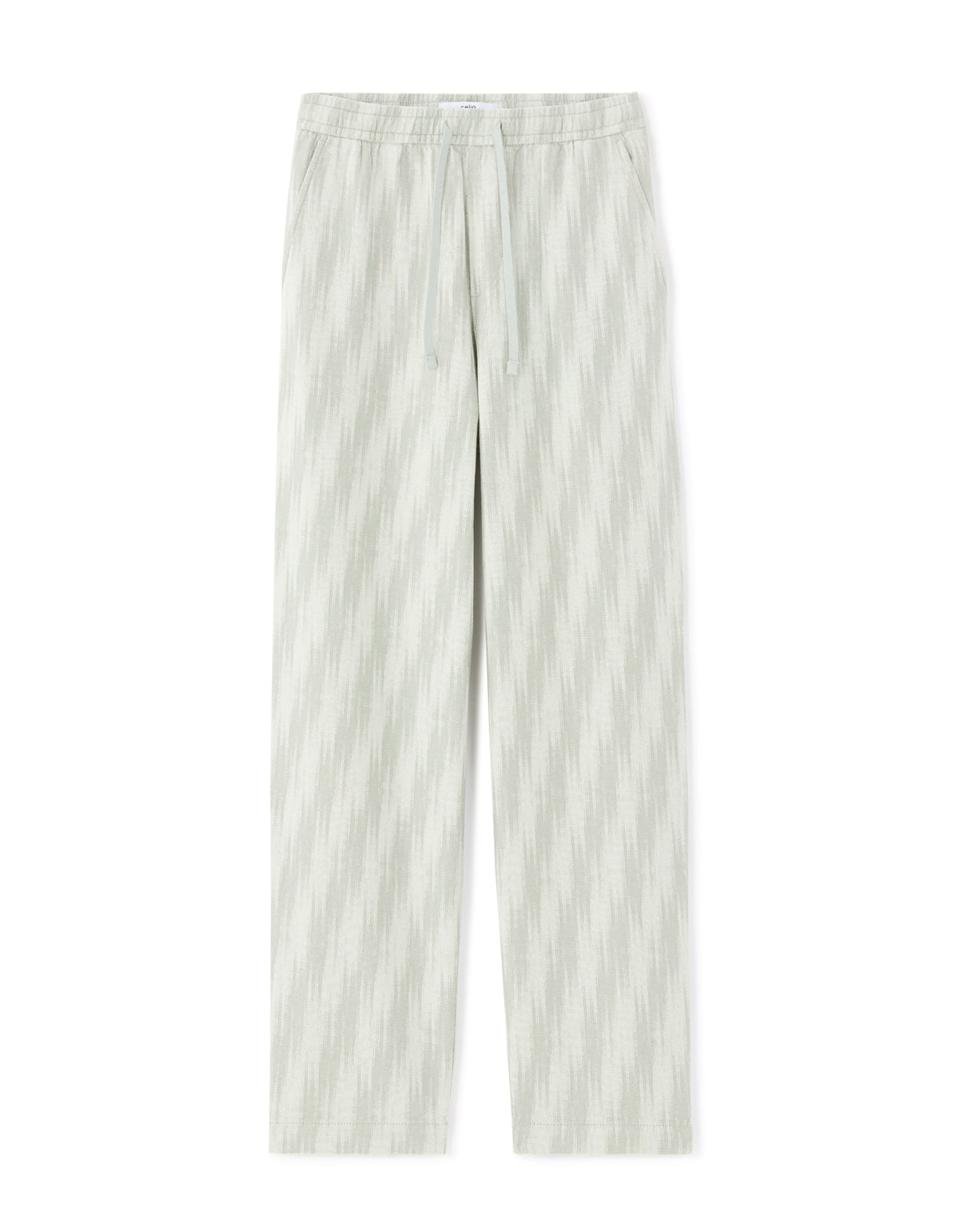 Straight Fit 100% 100% Cotton Printed Casual Trouser - Khaki