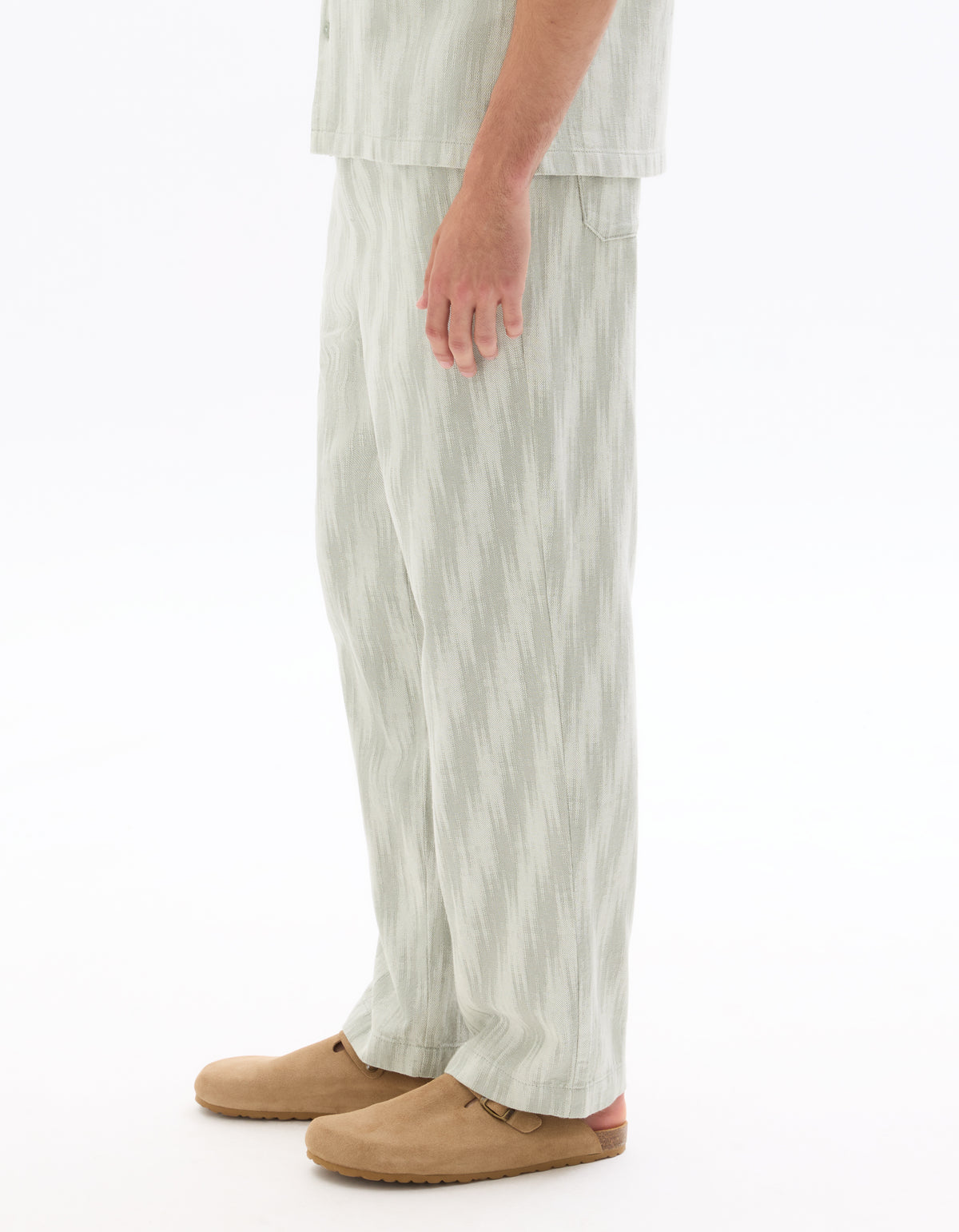 Straight Fit 100% 100% Cotton Printed Casual Trouser - Khaki