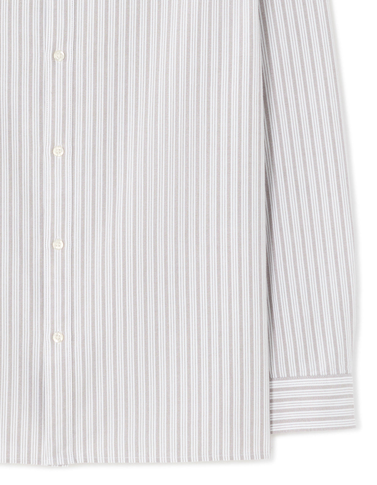 Loose Fit 100% Cotton Spread Collar Shirt - Grey