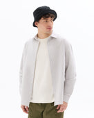 Loose Fit 100% Cotton Spread Collar Shirt - Grey