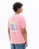 Regular Fit 100% Cotton Printed Round Neck T-Shirt - Pink