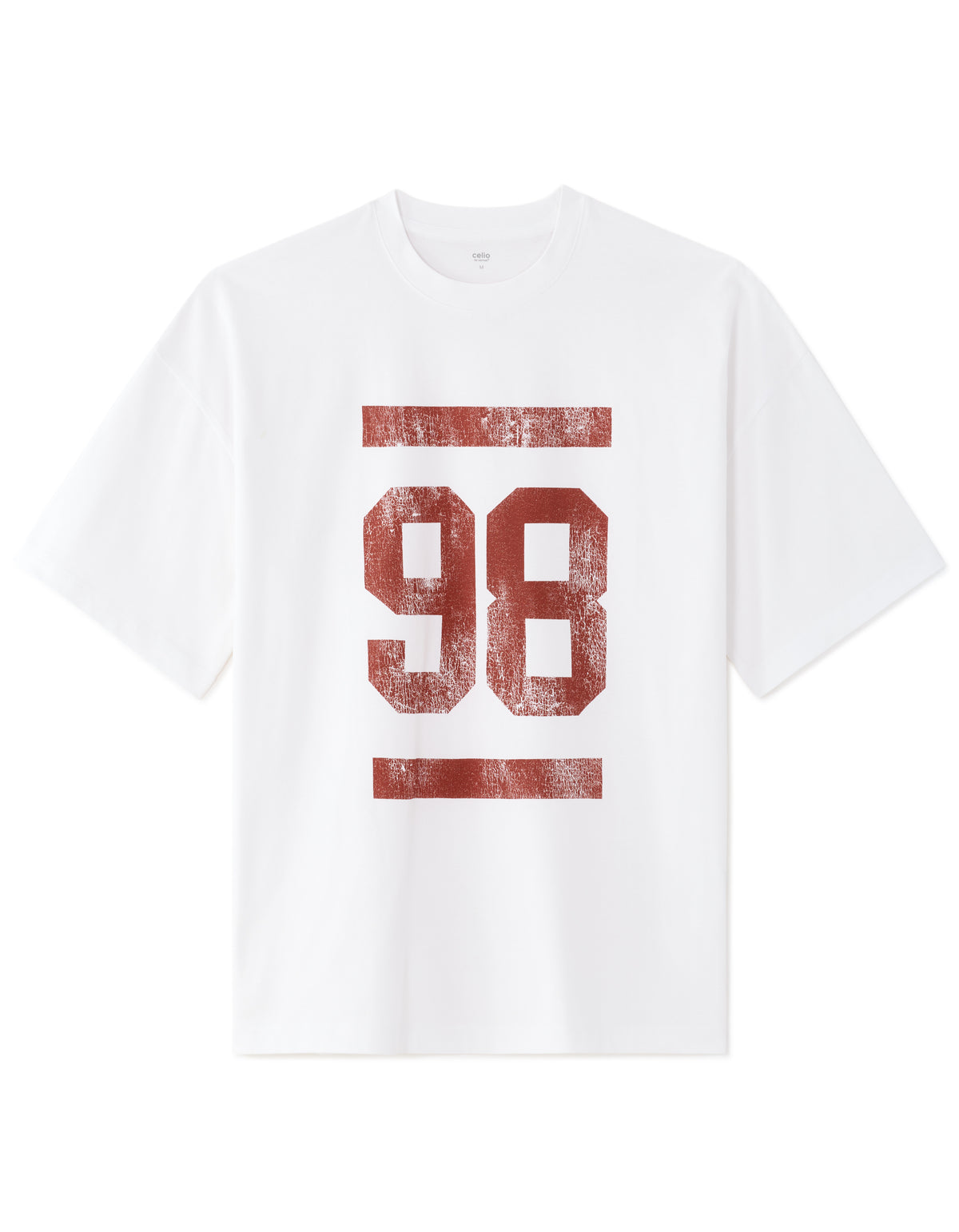 Regular Fit 100% Cotton Printed Crew Neck T-Shirts - Off White