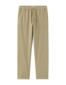 Loose Fit 100% Cotton Solid Casual Trouser - Khaki