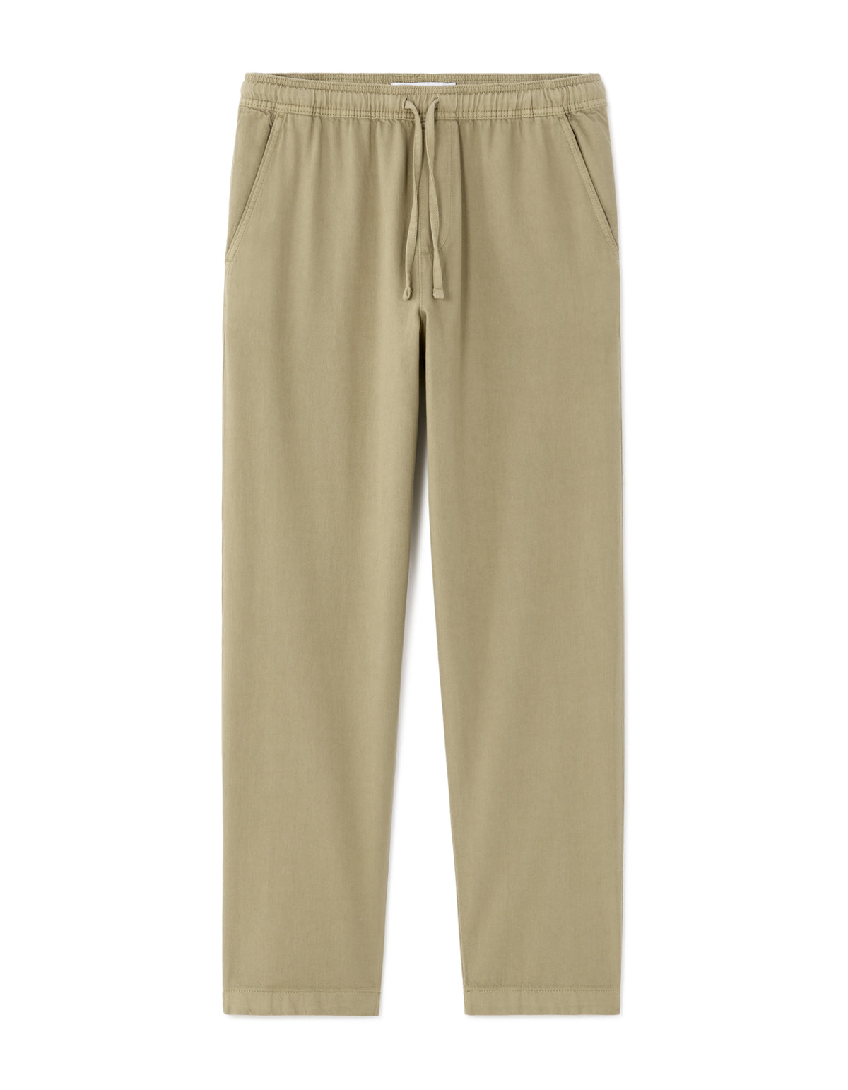 Loose Fit 100% Cotton Solid Casual Trouser - Khaki