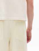 Loose Fit 100% Cotton Solid Casual Trouser - Off White