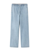Regular Fit 100% Cotton Solid Casual Trouser - Blue