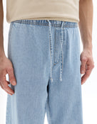 Regular Fit 100% Cotton Solid Casual Trouser - Blue