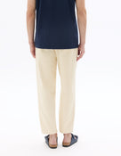 Relaxed Fit 100% Cotton Casual Trousers - White