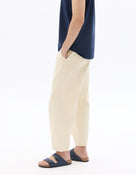 Relaxed Fit 100% Cotton Casual Trousers - White