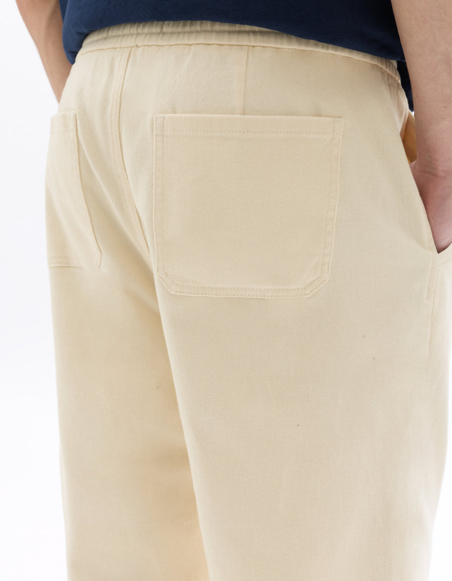 Relaxed Fit 100% Cotton Casual Trousers - White