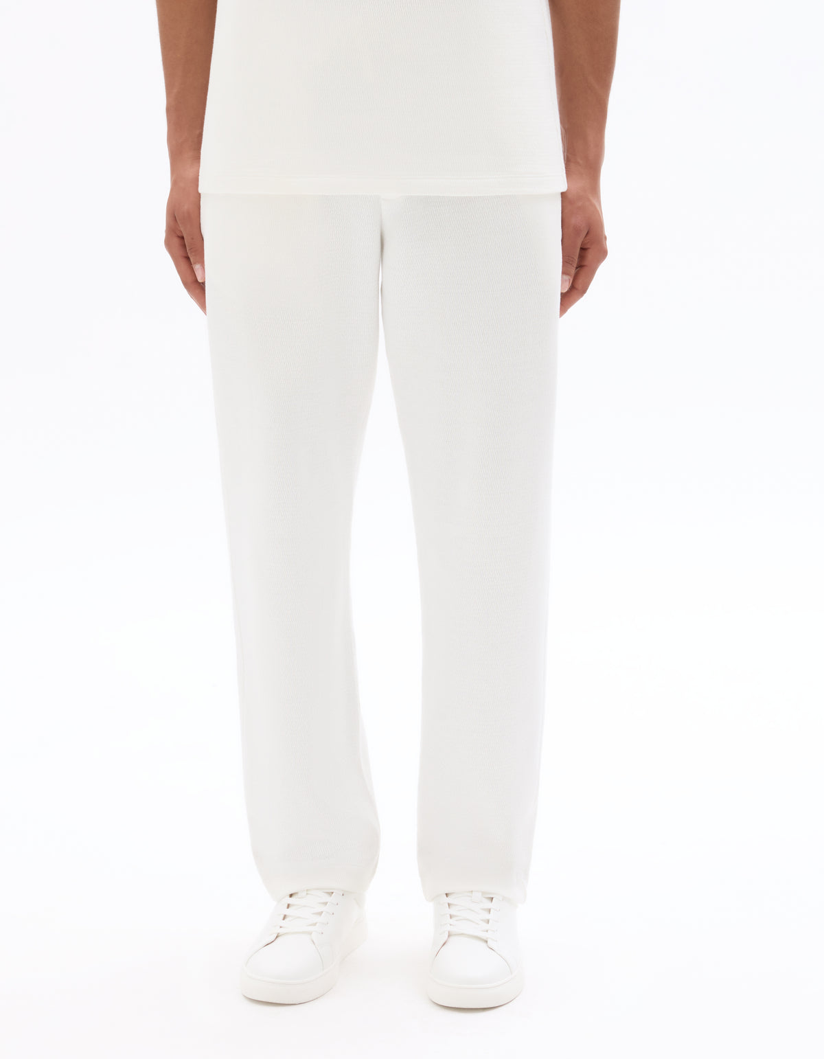 Relaxed Fit 100% Cotton Casual Trousers - White