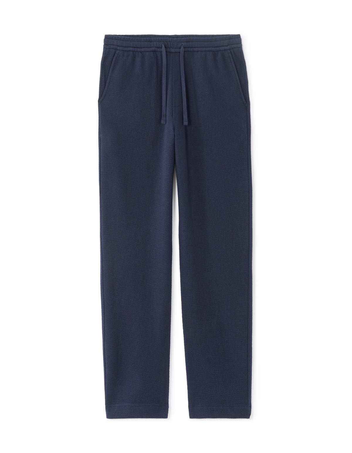 Relaxed Fit 100% Cotton Casual Trousers - Navy Blue